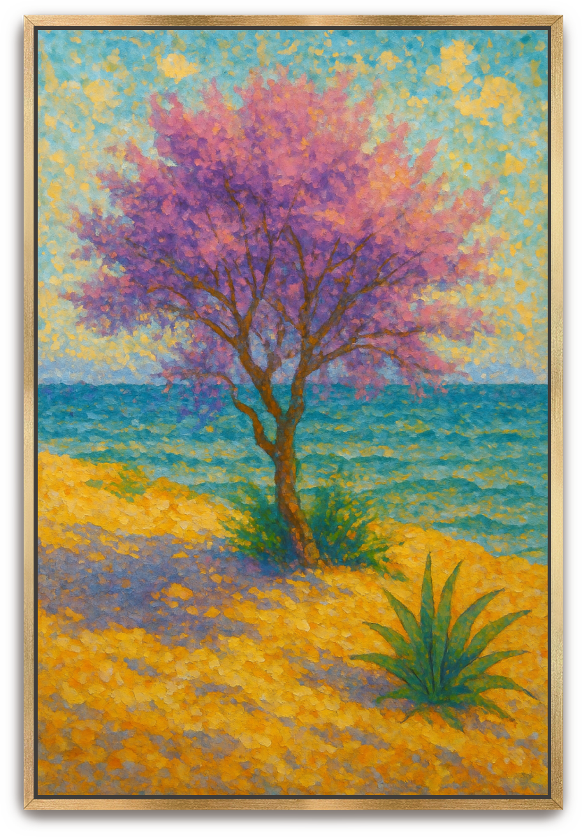 Tamarisk Tree - Pointillism - Scriptures Illustrated