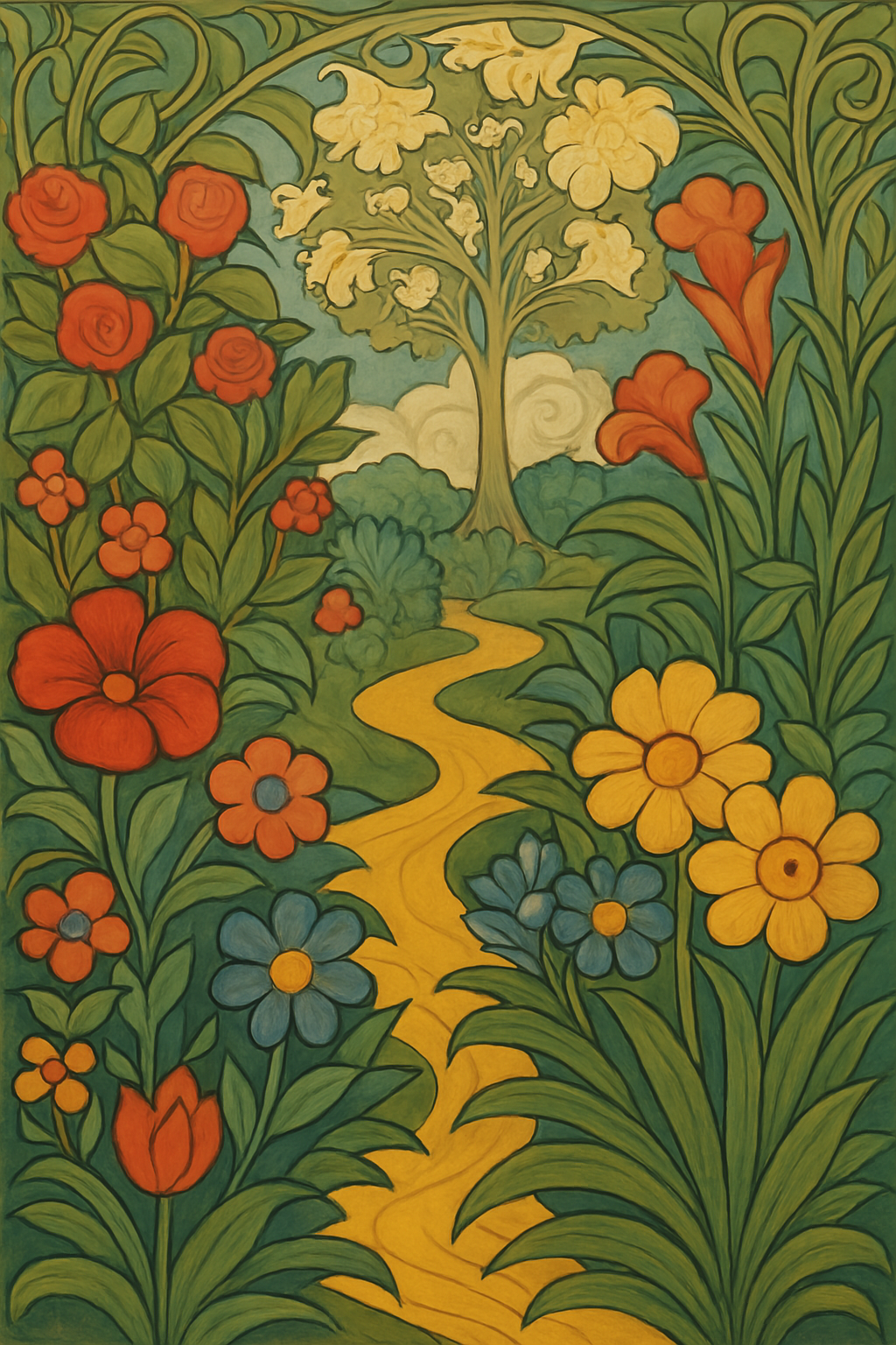 The Garden - Art Nouveau - Scriptures Illustrated