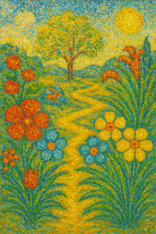 The Garden - Pointillism - Scriptures Illustrated