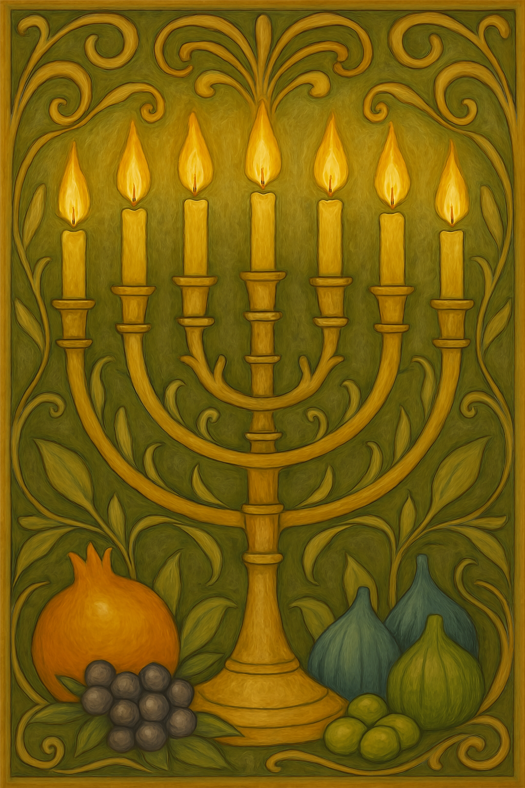 The Lampstand - Art Nouveau - Scriptures Illustrated