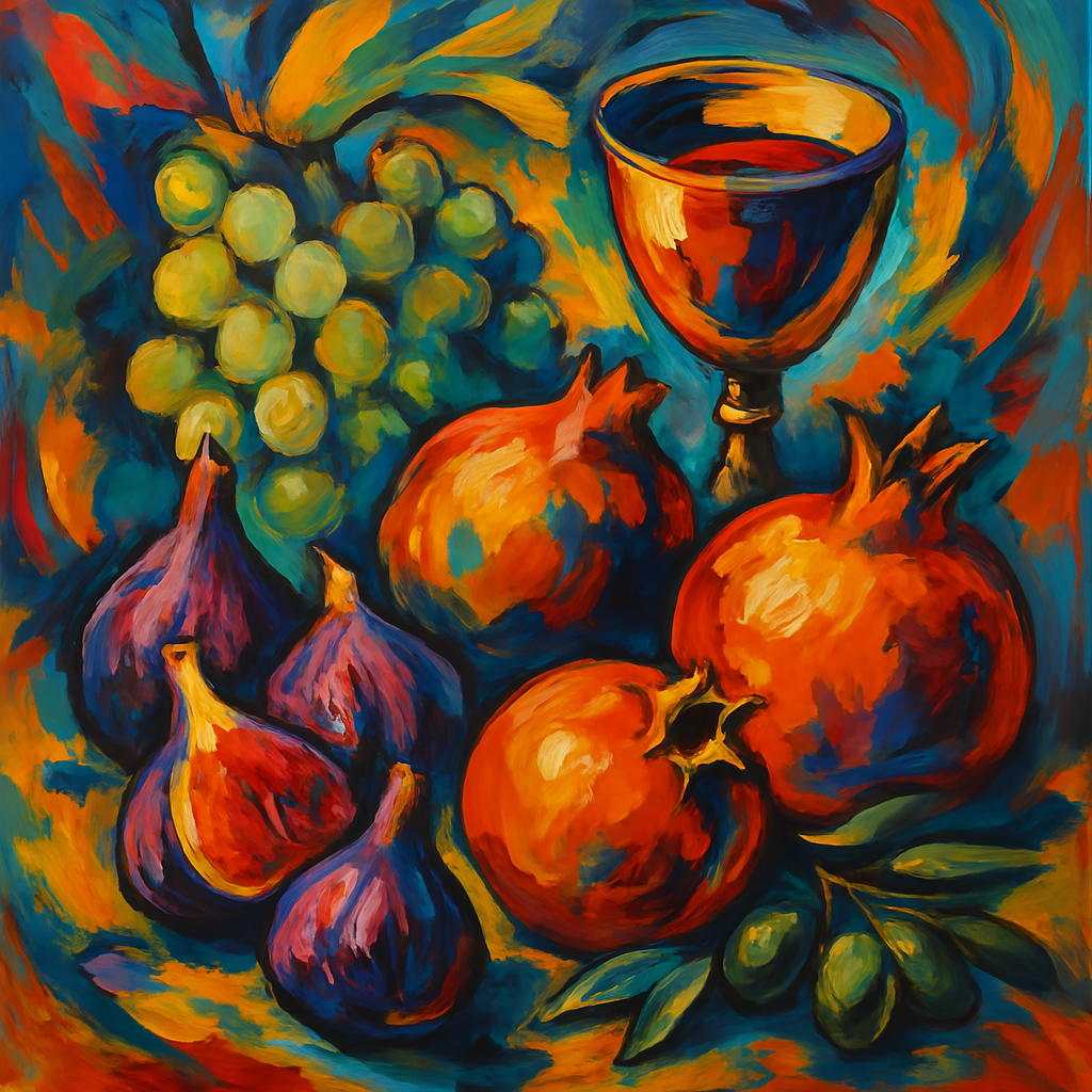 Tu B'Shvat - Abstract Expressionism - Scriptures Illustrated