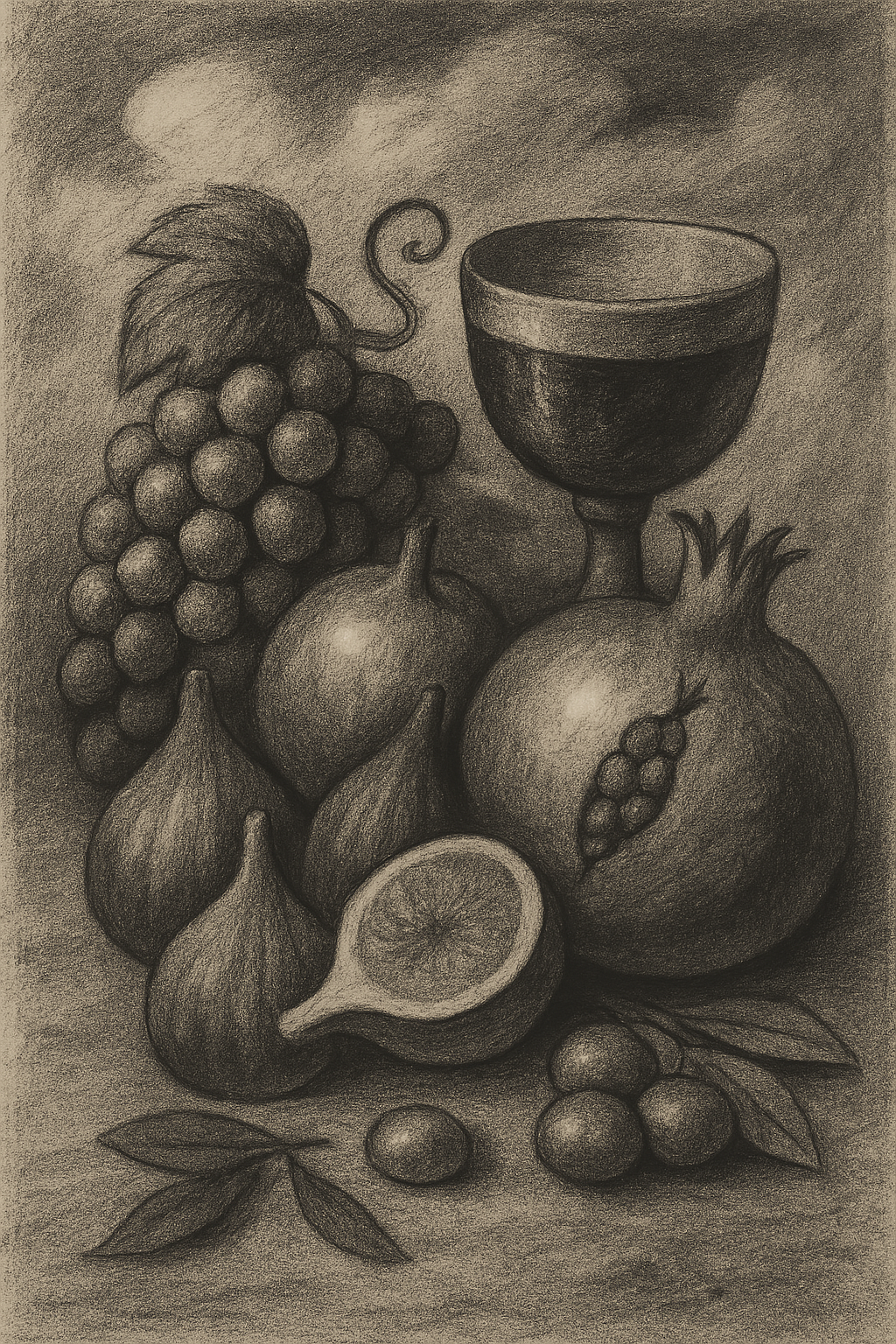 Tu B'Shvat - Charcoal - Scriptures Illustrated