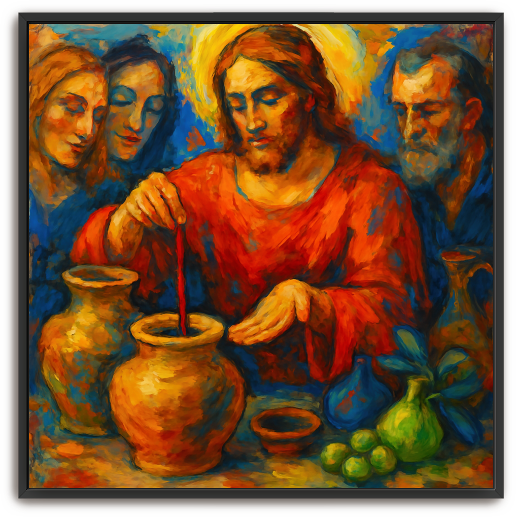 Water to Wine - Abstract Expressionism - Scriptures Illustrated