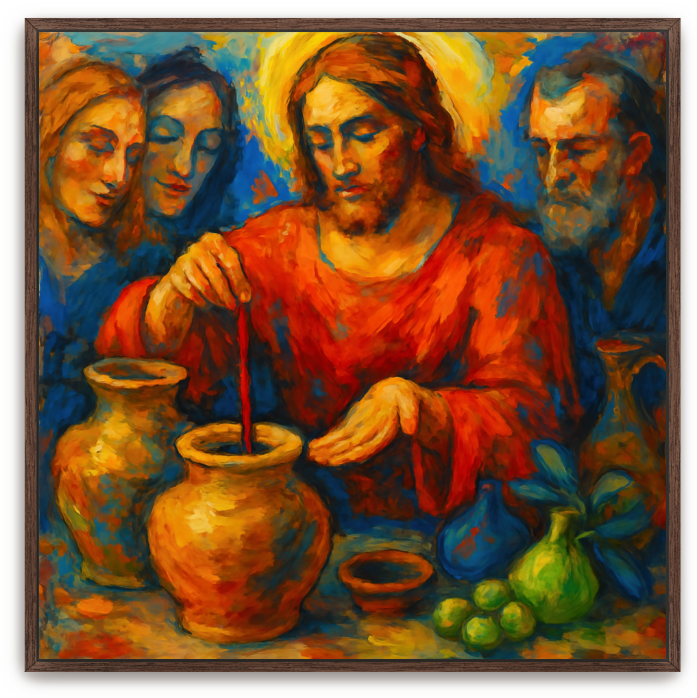 Water to Wine - Abstract Expressionism - Scriptures Illustrated