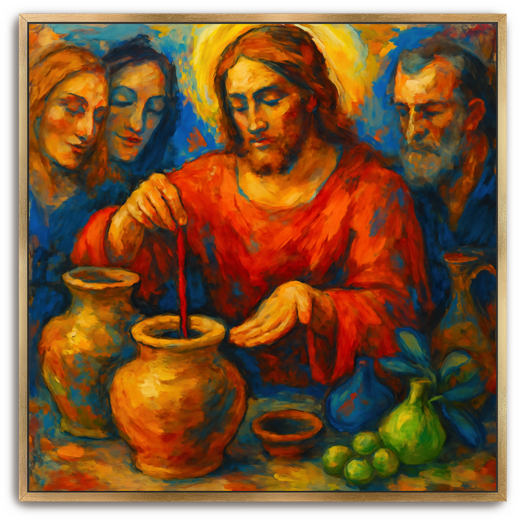 Water to Wine - Abstract Expressionism - Scriptures Illustrated