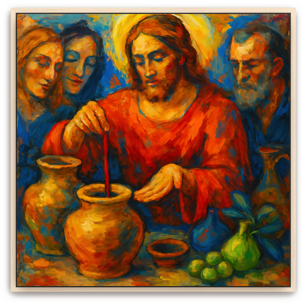 Water to Wine - Abstract Expressionism - Scriptures Illustrated