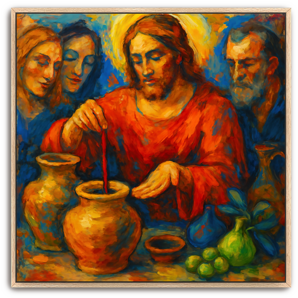 Water to Wine - Abstract Expressionism - Scriptures Illustrated