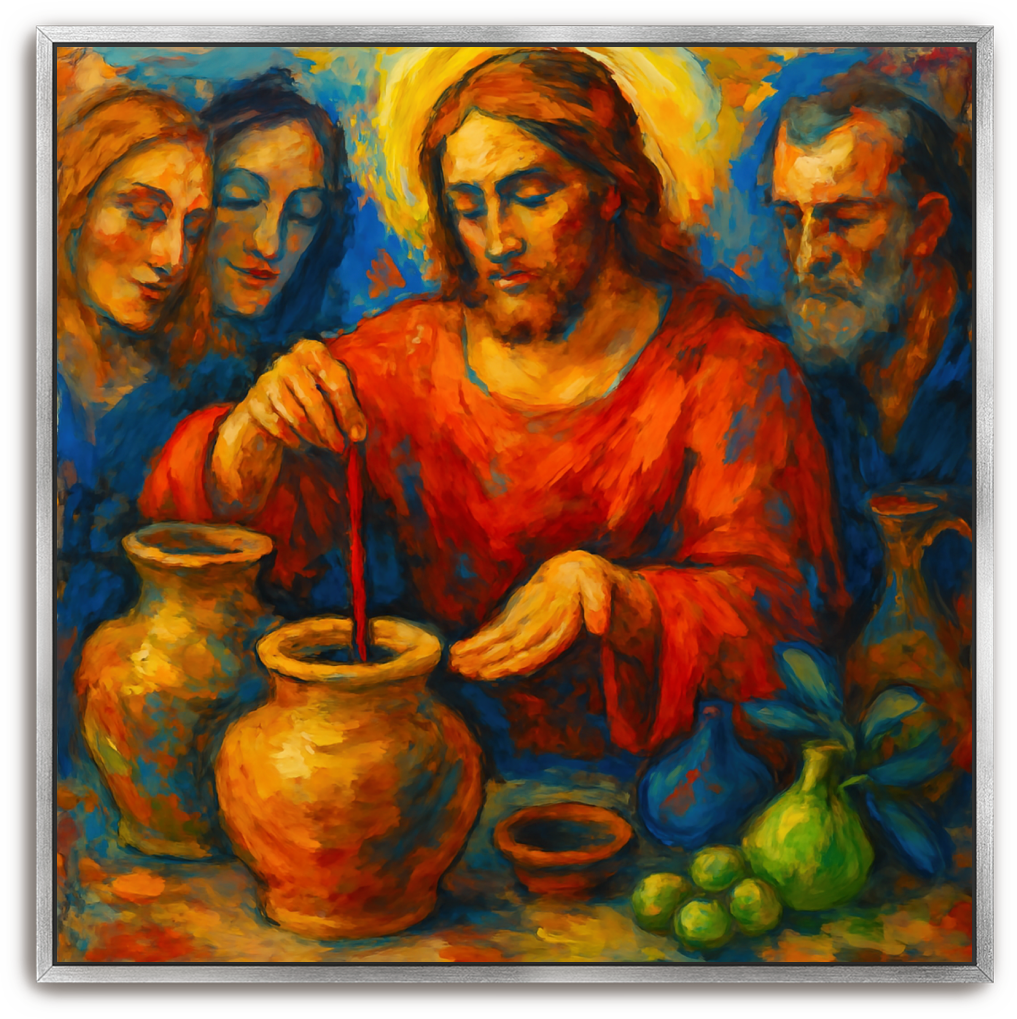 Water to Wine - Abstract Expressionism - Scriptures Illustrated