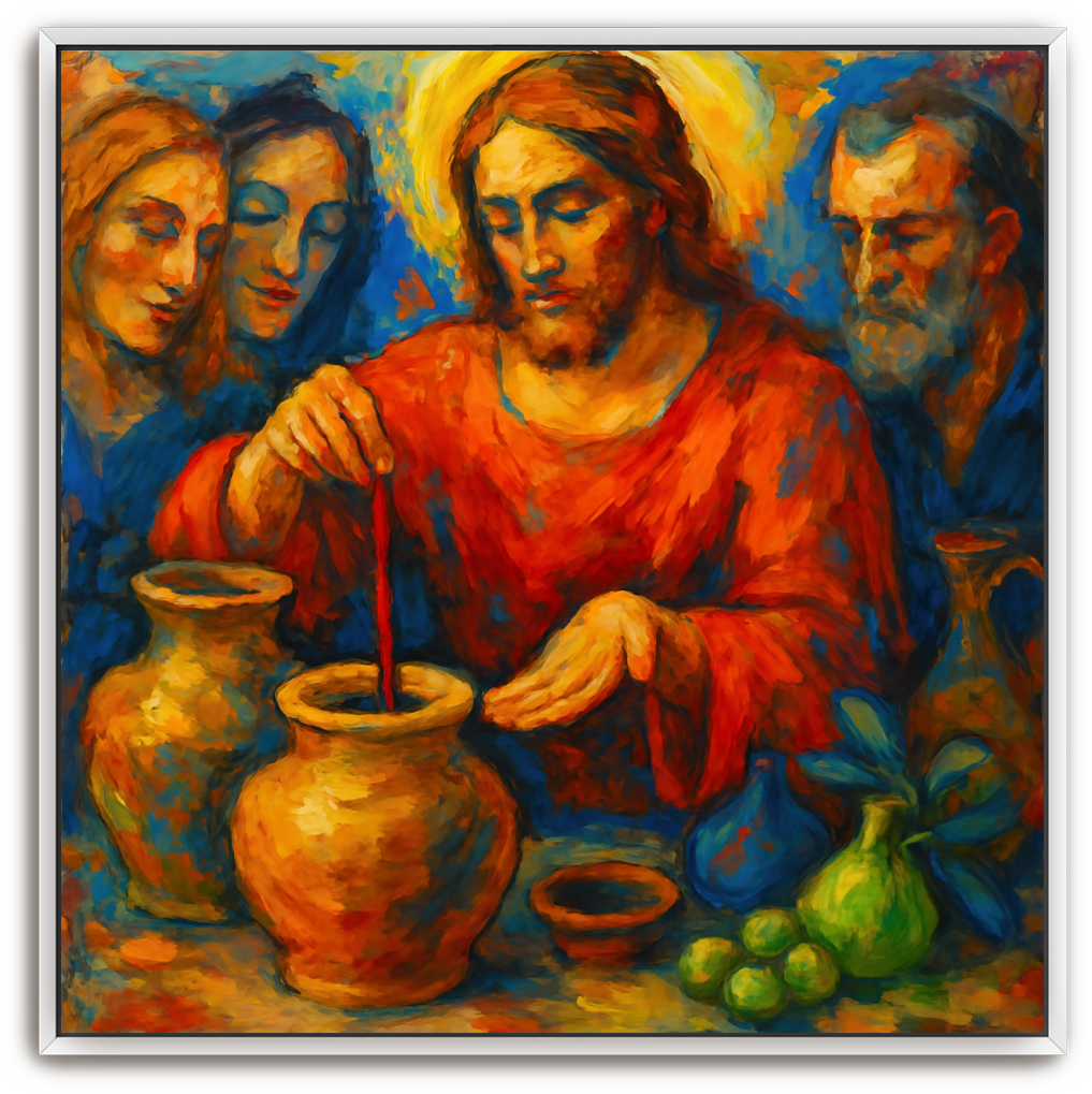 Water to Wine - Abstract Expressionism - Scriptures Illustrated