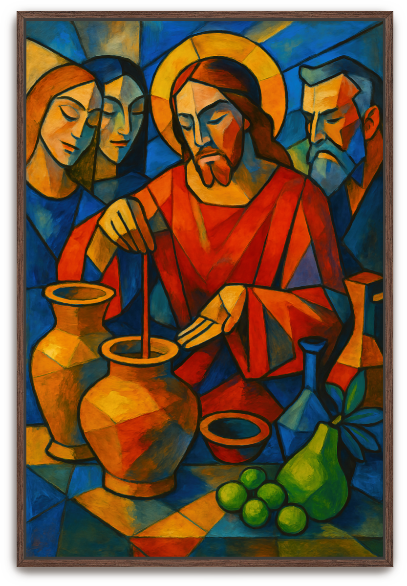 Water to Wine - Cubism - Scriptures Illustrated