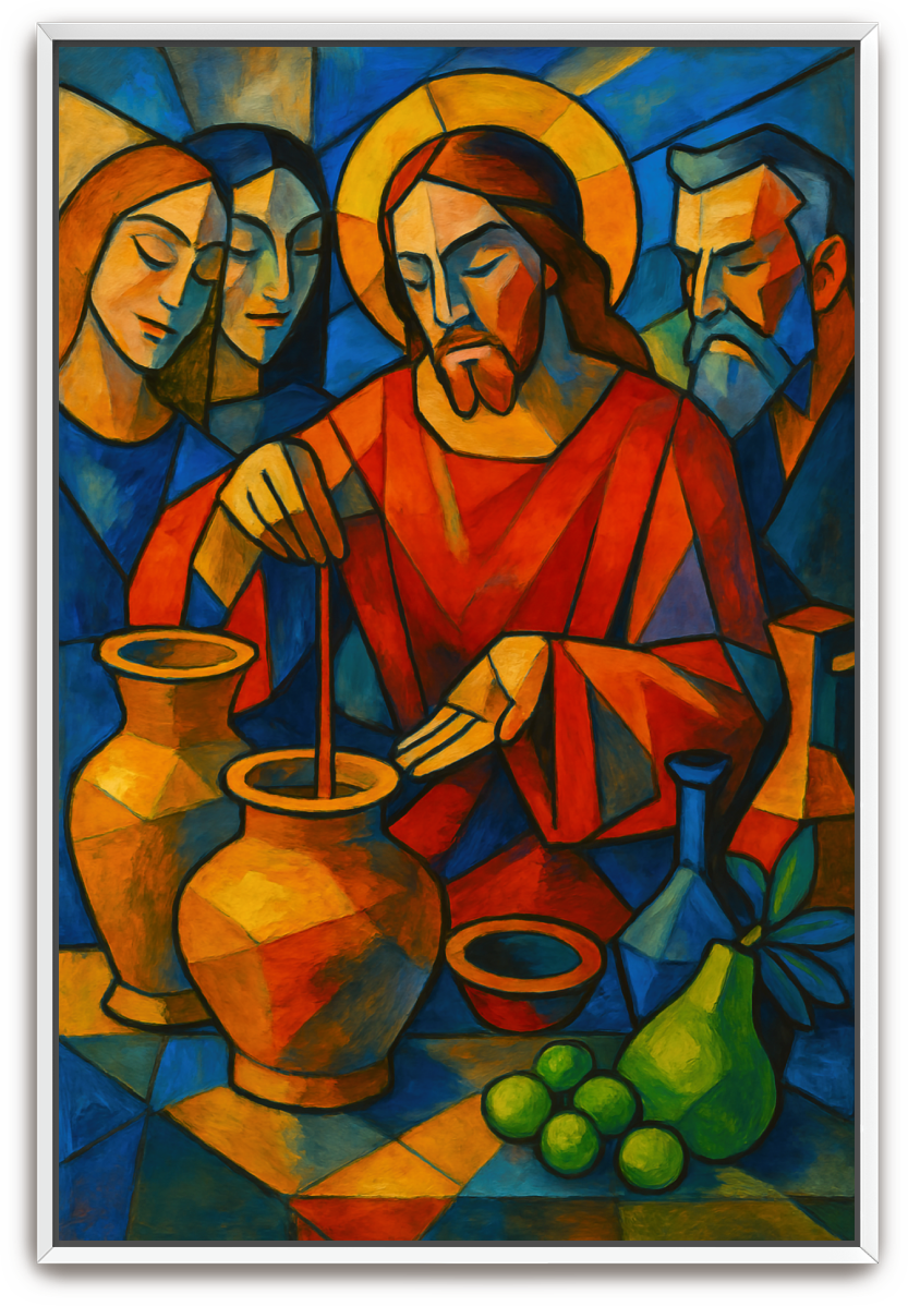 Water to Wine - Cubism - Scriptures Illustrated