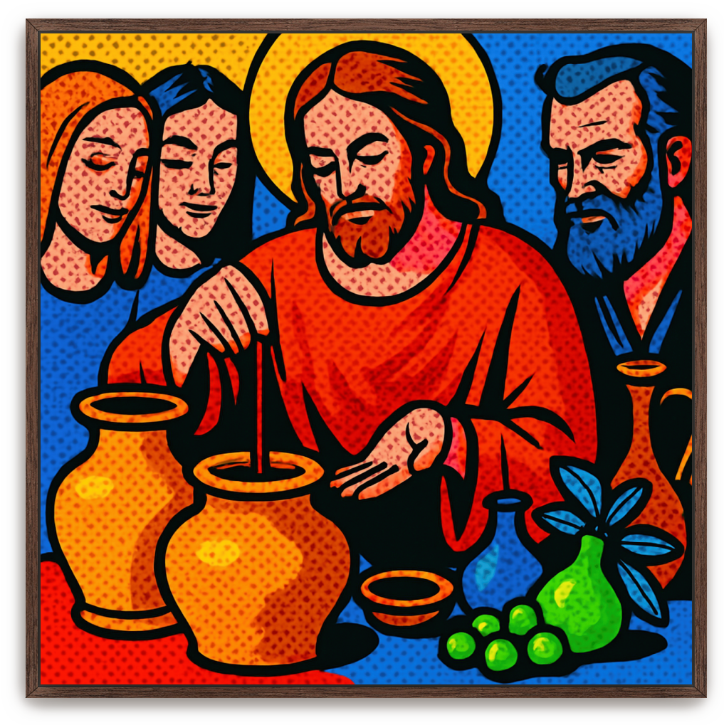 Water to Wine - Pop Art - Scriptures Illustrated