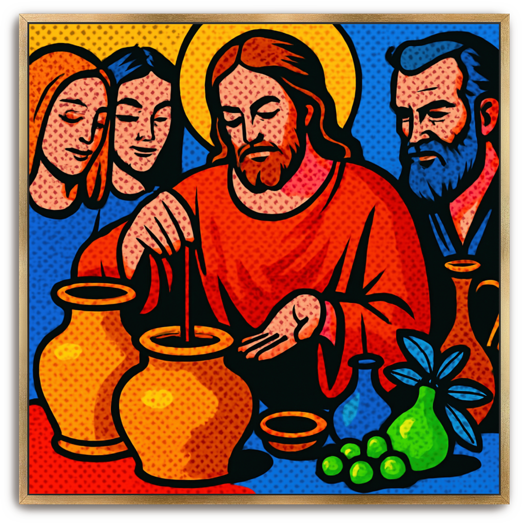 Water to Wine - Pop Art - Scriptures Illustrated