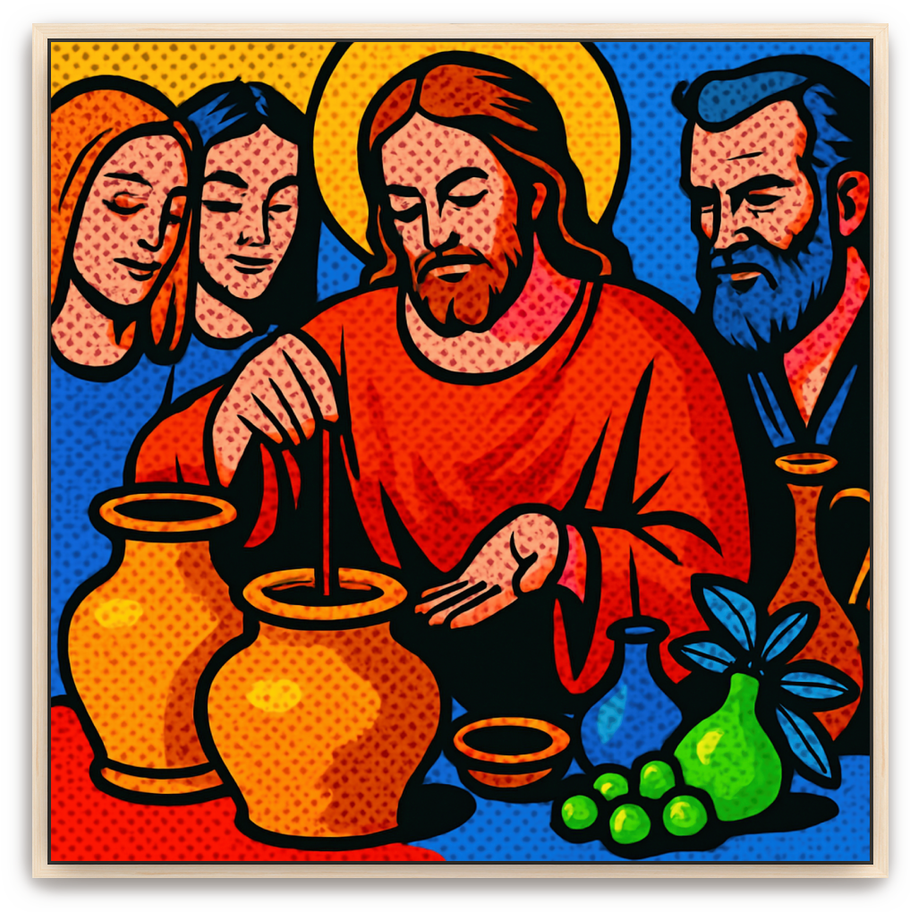 Water to Wine - Pop Art - Scriptures Illustrated