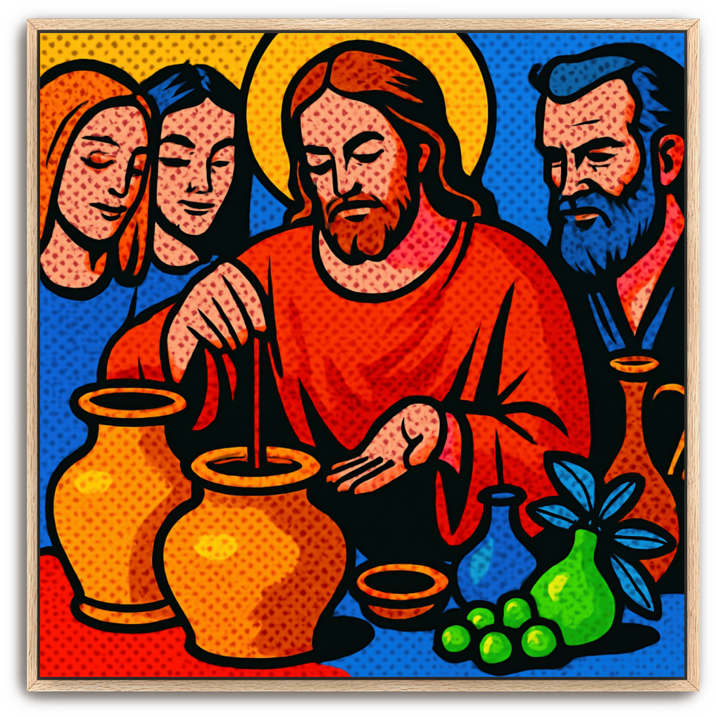 Water to Wine - Pop Art - Scriptures Illustrated