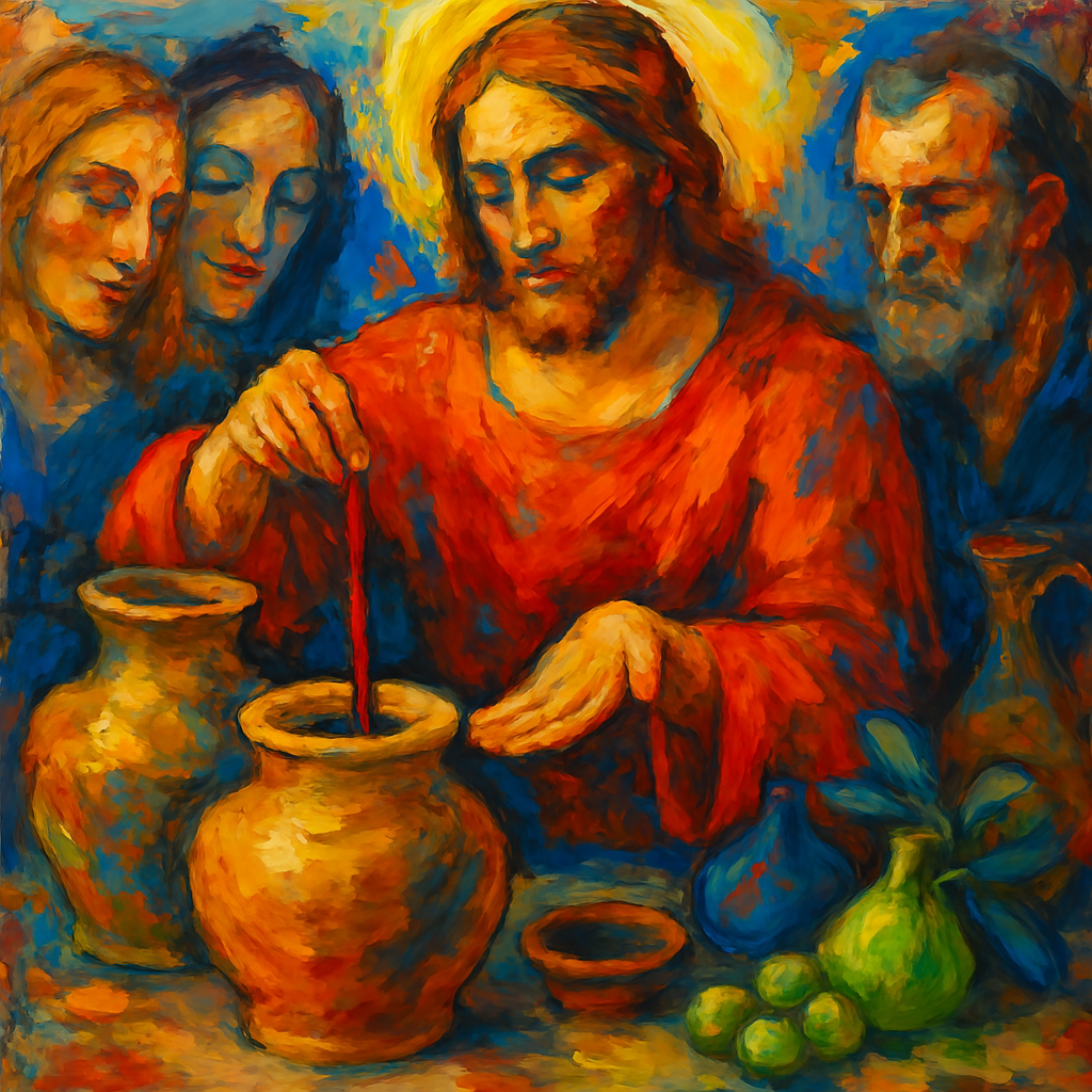 Water to Wine - Abstract Expressionism - Scriptures Illustrated