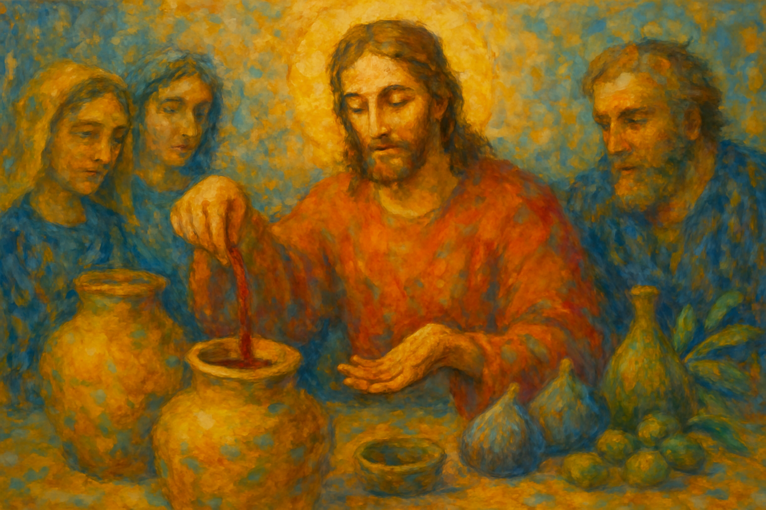 Water to Wine - Impressionism - Scriptures Illustrated