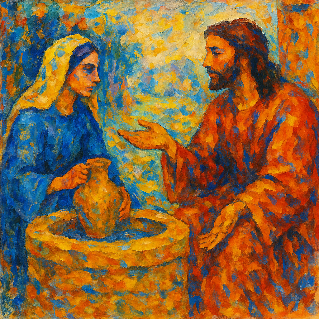 Well Encounter - Abstract Expressionism - Scriptures Illustrated