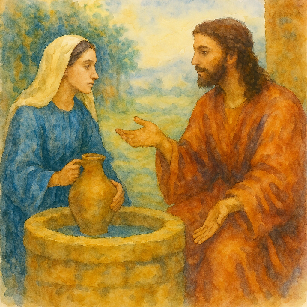 Well Encounter - Watercolor - Scriptures Illustrated