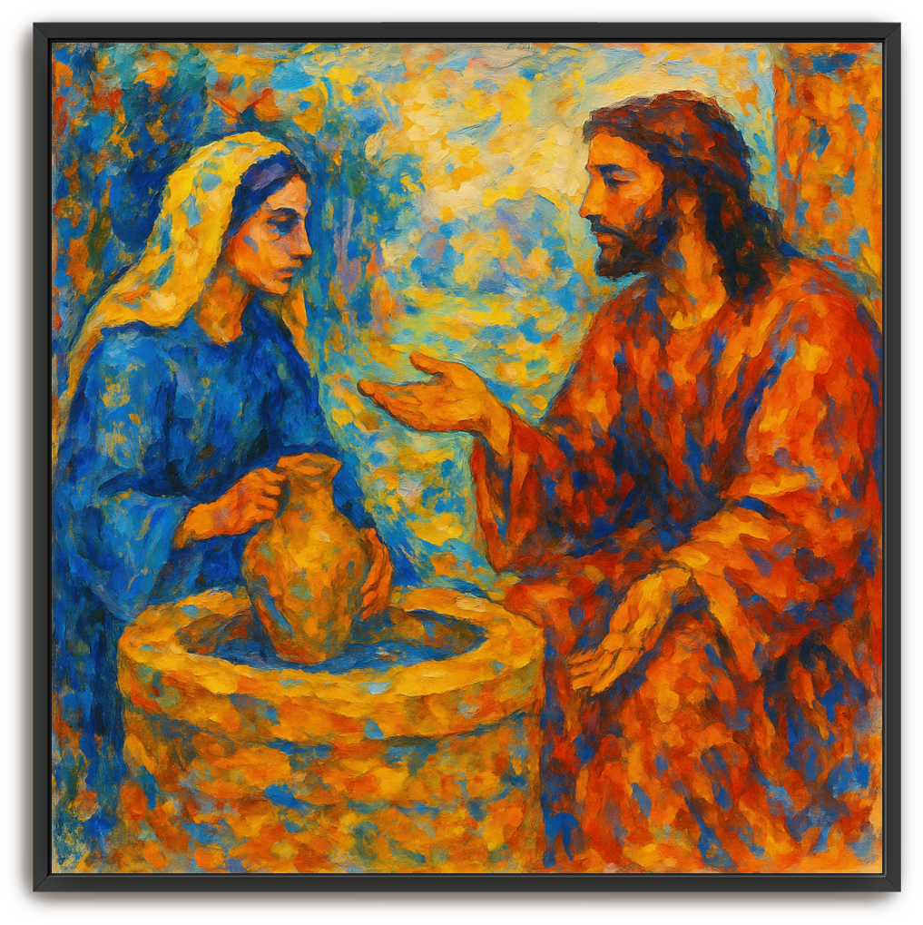 Well Encounter - Abstract Expressionism - Scriptures Illustrated