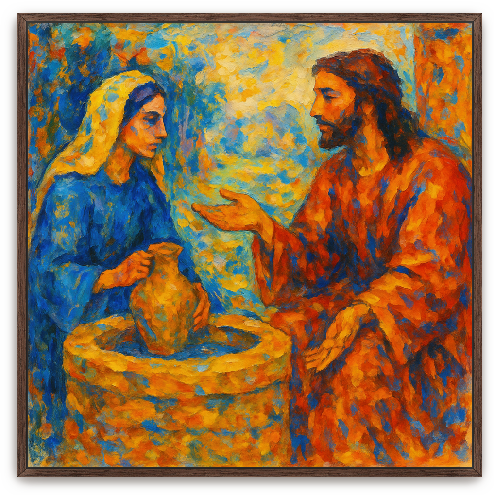 Well Encounter - Abstract Expressionism - Scriptures Illustrated