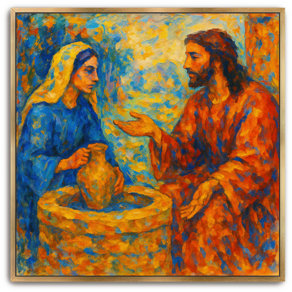 Well Encounter - Abstract Expressionism - Scriptures Illustrated