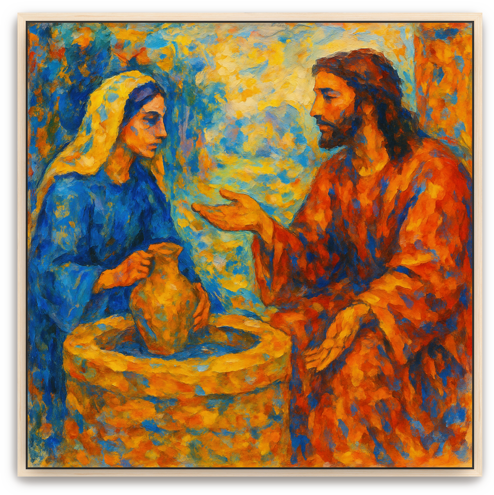 Well Encounter - Abstract Expressionism - Scriptures Illustrated