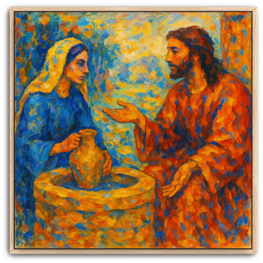 Well Encounter - Abstract Expressionism - Scriptures Illustrated