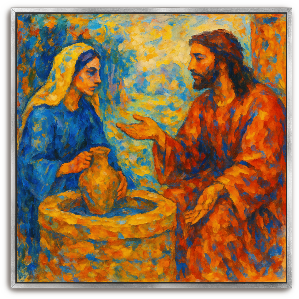 Well Encounter - Abstract Expressionism - Scriptures Illustrated