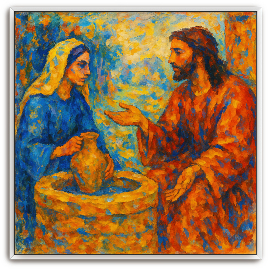 Well Encounter - Abstract Expressionism - Scriptures Illustrated